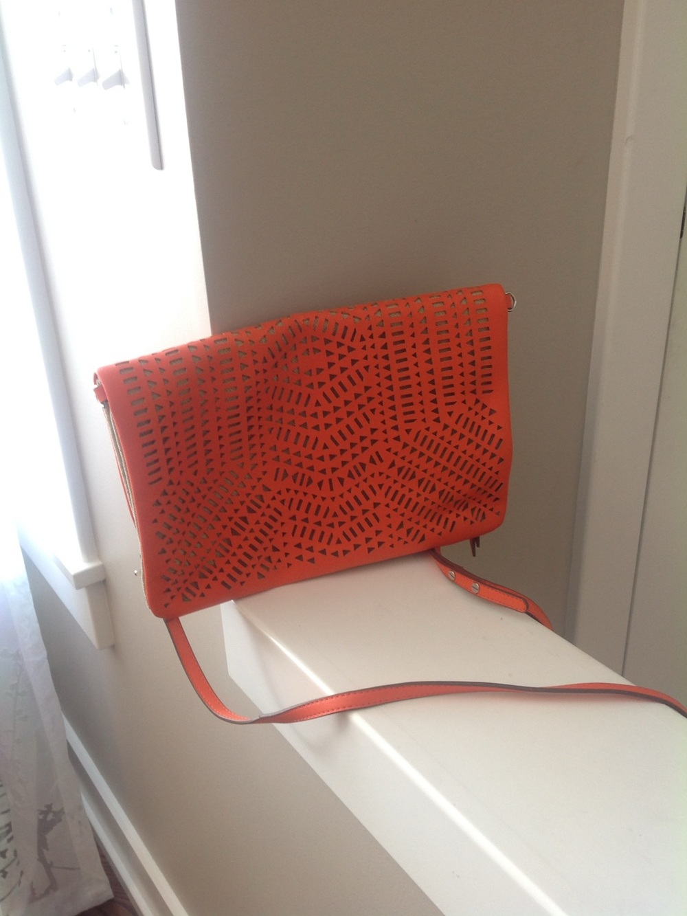Stella & Dot Waverly Orange khaki convertible Crossbody